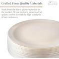 thumbnail image 3 of Modern Design Disposable Plastic Dessert Plates for Party (10 PC) Heavy Duty Disposable Dinner Set 7.5”, Fine China Look Plastic Dishes, Great for Baby Showers, Weddings, Birthdays, and Events, Cream, 3 of 4
