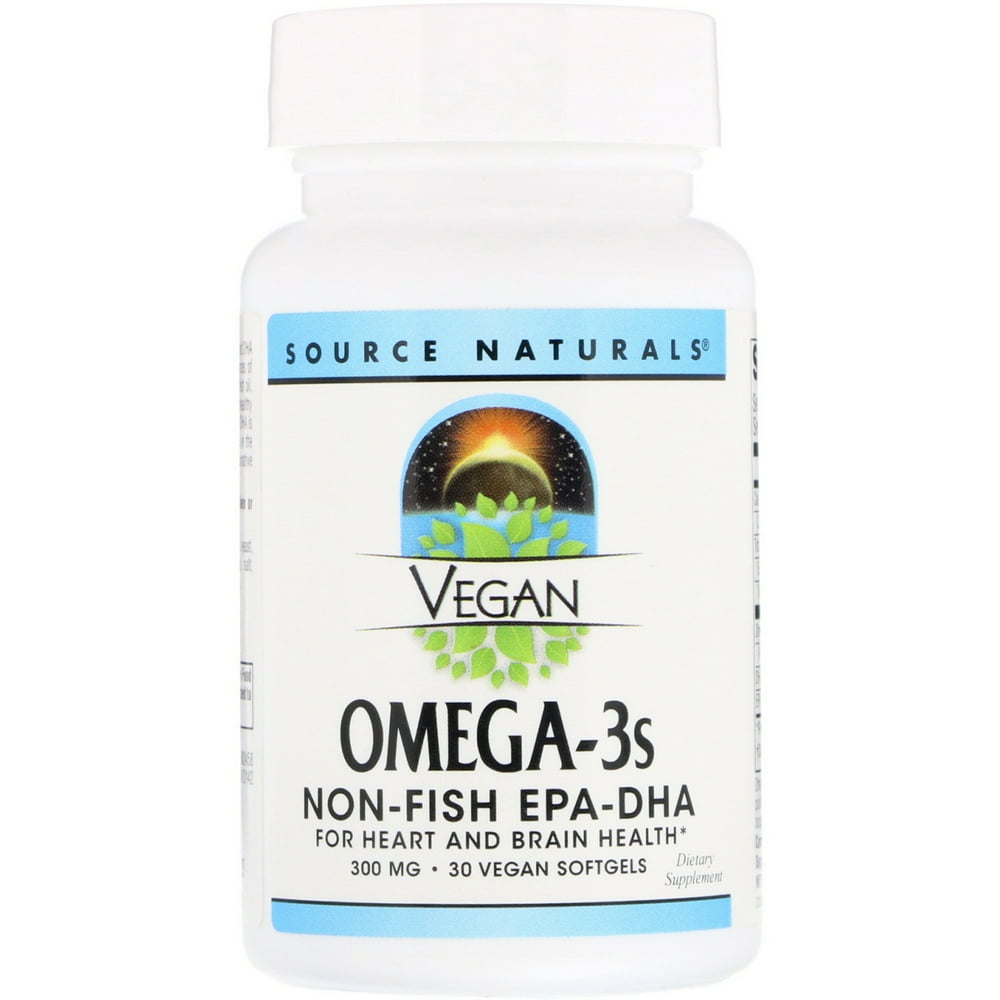 Source Naturals Vegan Omega3s NonFish EPADHA, 300 mg, 30 Vegan