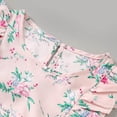 thumbnail image 6 of REDARER Girls Floral Print Dress Ruffle Sleeve Bowknot Waist Princess Party Dance Summer Dress,13-14 Years, 6 of 8