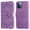 thumbnail image 4 of Funda tipo cartera GANGXUN para iPhone 12 , diseño girasol, cuero PU, soporte, cierre magnético, tarjetero, 4 of 5