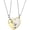 02 Gold Silver, variant on Stainless Steel Cat Kitty Necklace for Women Men Matching Cat Love Heart Yin Yang Necklace for Couples Friendship Jewelry Gift