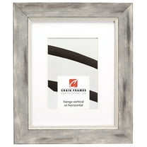 Craig Frames Aristocrat, 14x18 inch White and Silver Picture Frame Matted for a 10x13 Photo