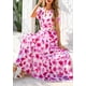 thumbnail image 5 of Vestido largo PRETTYGARDEN para mujer con estampado floral bohemio de verano, 5 of 9