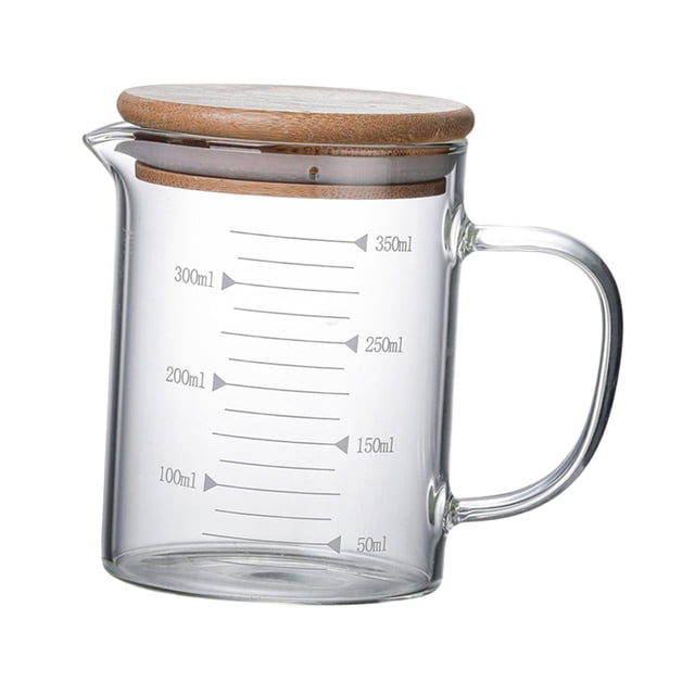 Measuring Cup Multipurpose Transparent Milk Glass Cup Water Pitcher with Scale 350ml