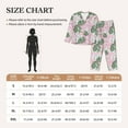 thumbnail image 4 of Honeii Lilies Flowers print Women's Pajama Sets Long Sleeve Button Down Sleepwear Nightwear Soft Pjs Lounge Sets-Medium, 4 of 7