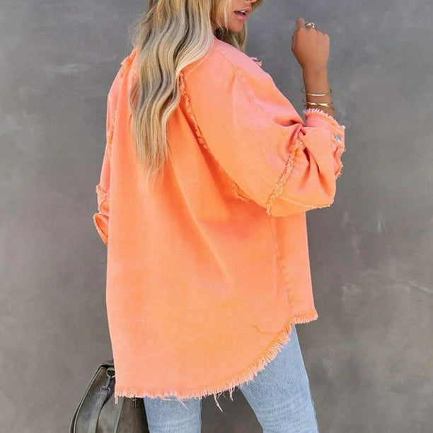 Chaqueta vaquera para mujer, chaqueta vaquera para mujer, chaqueta vaquera de manga larga con diseño de murciélago a la moda para mujer, chaqueta vaquera para mujer, funcionalidad versátil