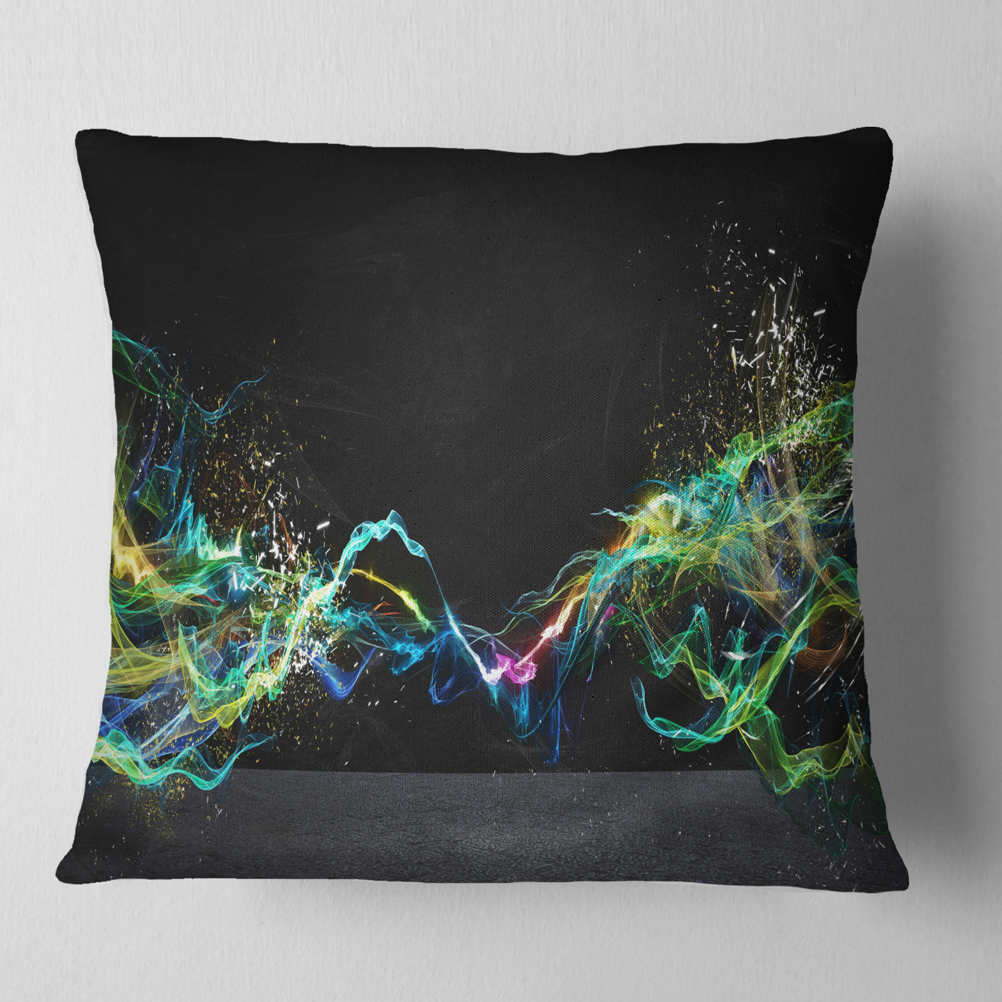 Designart Abstract Motion Banner - Contemporary Throw Pillow - 18x18