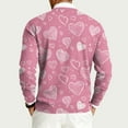 thumbnail image 4 of Fgvctg Romantic Valentine's Day Sweater for Men Crewneck Ribbed Knit Sweater Love Heart Print Fashion Slim Fit Long Sleeve Pullover Sweaters Spring Oversized Blouse Watermelon Red XL, 4 of 5