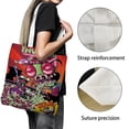 thumbnail image 3 of Invader Zim Bolso de tela con estampado de lienzo para mujer, bolsa de compras reutilizable y estética, con cremallera interior, regalo para mujer,40*45cm., 3 of 6