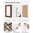 thumbnail image 3 of SONGMICS Marcos de fotos de collage de 4 x 6, paquete de 12 marcos de collage de fotos para decoración de pared, parte frontal de cristal, requiere montaje, marrón rústico, 3 of 5