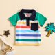 thumbnail image 5 of Gibobby Blusa Manga Larga Niños Camisa para niños pequeños Estampados a Manga corta Botón Chacket Niños Niñas Camisa Tops Outwear(Verde, 12-18 Meses), 5 of 5