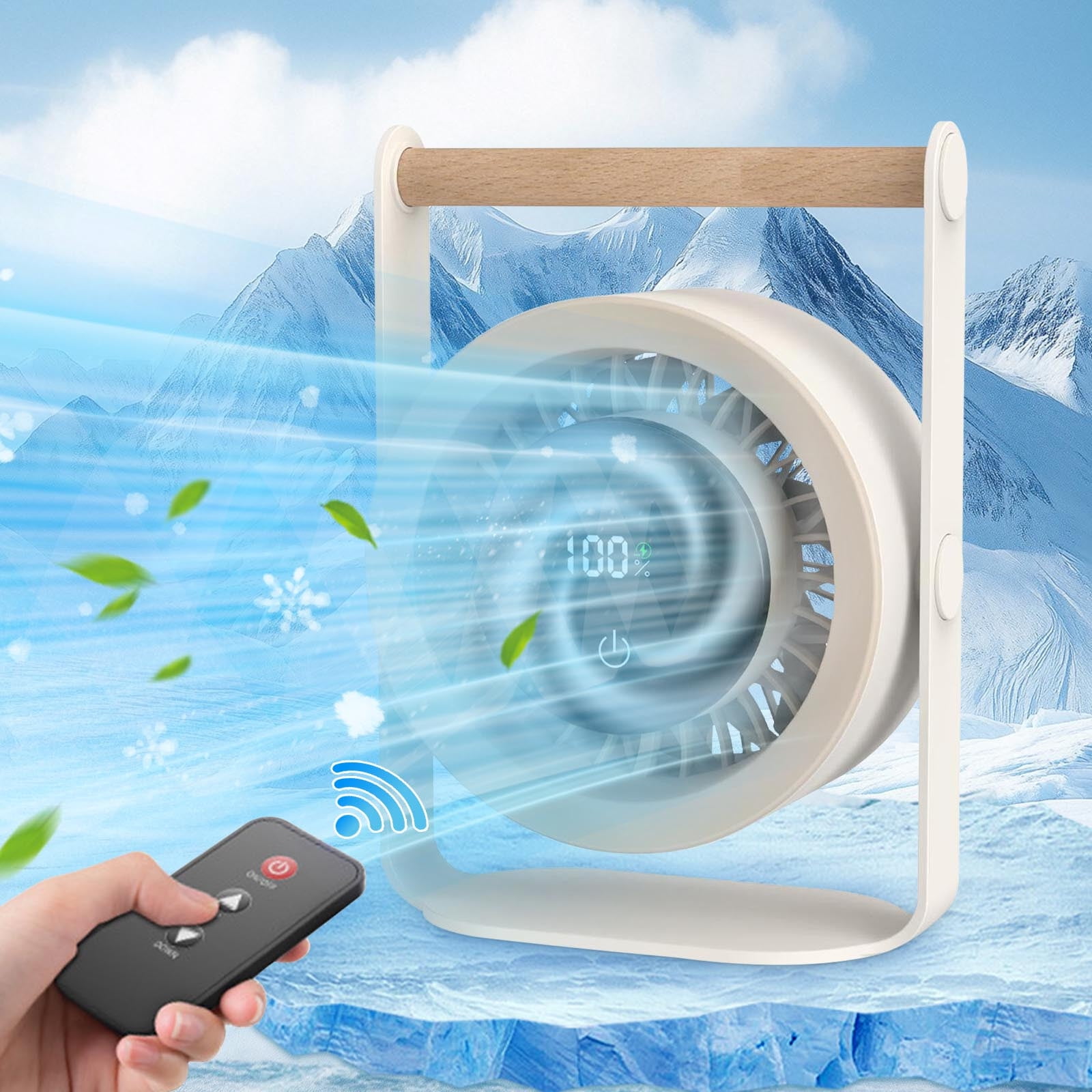 Ycandiee USB Desk Fan, Quiet Portable Fan, Desktop Fan for Office, Bedroom, Kitchen, Home, Outdoor Travel Camping