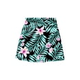 thumbnail image 5 of iEFiEL Girls Flowers Leaves Printed Swimwear Youth Juniors Crop Top with Skirt and Shorts for Beach Pool Bathing Swimming Holiday Lily 8, 5 of 7