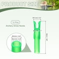 thumbnail image 2 of Uxcell Archery Arrow Nocks, Plastic Nocks Replacement Arrows Tail Accessory-Fitting For (DIY Hunting Shooting/Compound/Recurve Bow) 6.2MM/0.24" ID & 12 Pcs & Plastic & Transparent Green, 2 of 6