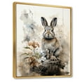 thumbnail image 2 of Designart "Rabbit Sumi Asian Painting II" Asian Floater Framed Canvas Art Print, 2 of 7