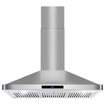 Cosmo 36 in. Vista Collection Ducted Wall Mount Range Hood, Touch Controls, LED Lights, Stainless Steel