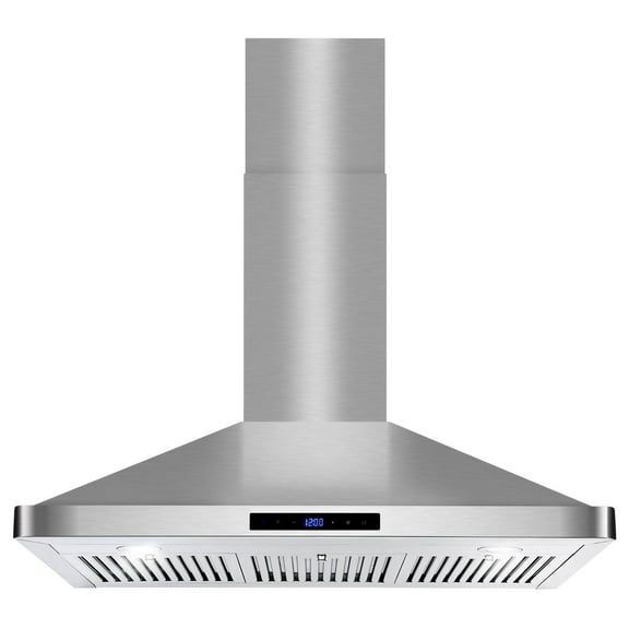 Cosmo 36 in. Vista Collection Ducted Wall Mount Range Hood, Touch Controls, LED Lights, Stainless Steel