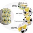thumbnail image 5 of Lemon Shower Curtain Waterproof Polyester Fabric Shower Curtain Yellow Lemon Summer Fruit Black White Buffalo Check Plaid Curtain Decor Sets with Hooks for Bathroom Showers and Bathtubs 36x72inch, 5 of 6