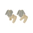 thumbnail image 2 of RUINIXCW Baby Boy Fall Outfit Striped Knit Long Sleeve Rompers  Elastic Pants Set, 2 of 8