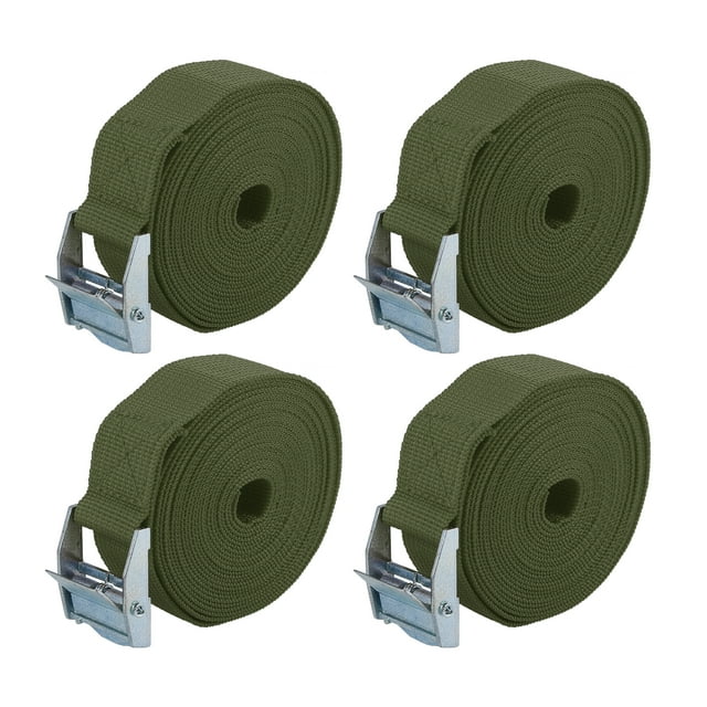 Unique Bargains 4 Pcs Sangles de Fixation Cargo 3,3 Pieds Sangles de Fixation pour Bagages de Voyage Réglables avec Boucle de Verrouillage à Came pour Voiture Camion Rouge