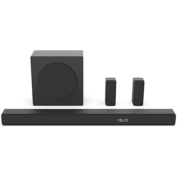 Restored Hisense HS5100 5.1Ch Sound Bar with Wireless Subwoofer, 540W, Dolby Digital Plus, Bluetooth 5.3, EzPlay, Roku TV Ready, DTS: X, HDMI/AUX/ARC/Optical/USB (HS5100, 2024 Model) (Refurbished)