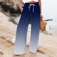 thumbnail image 2 of Bovemsi Wide Leg Pants Woman Women's And Fashionable Geometric Texture Beach Casual Travel Pants, 2 of 9