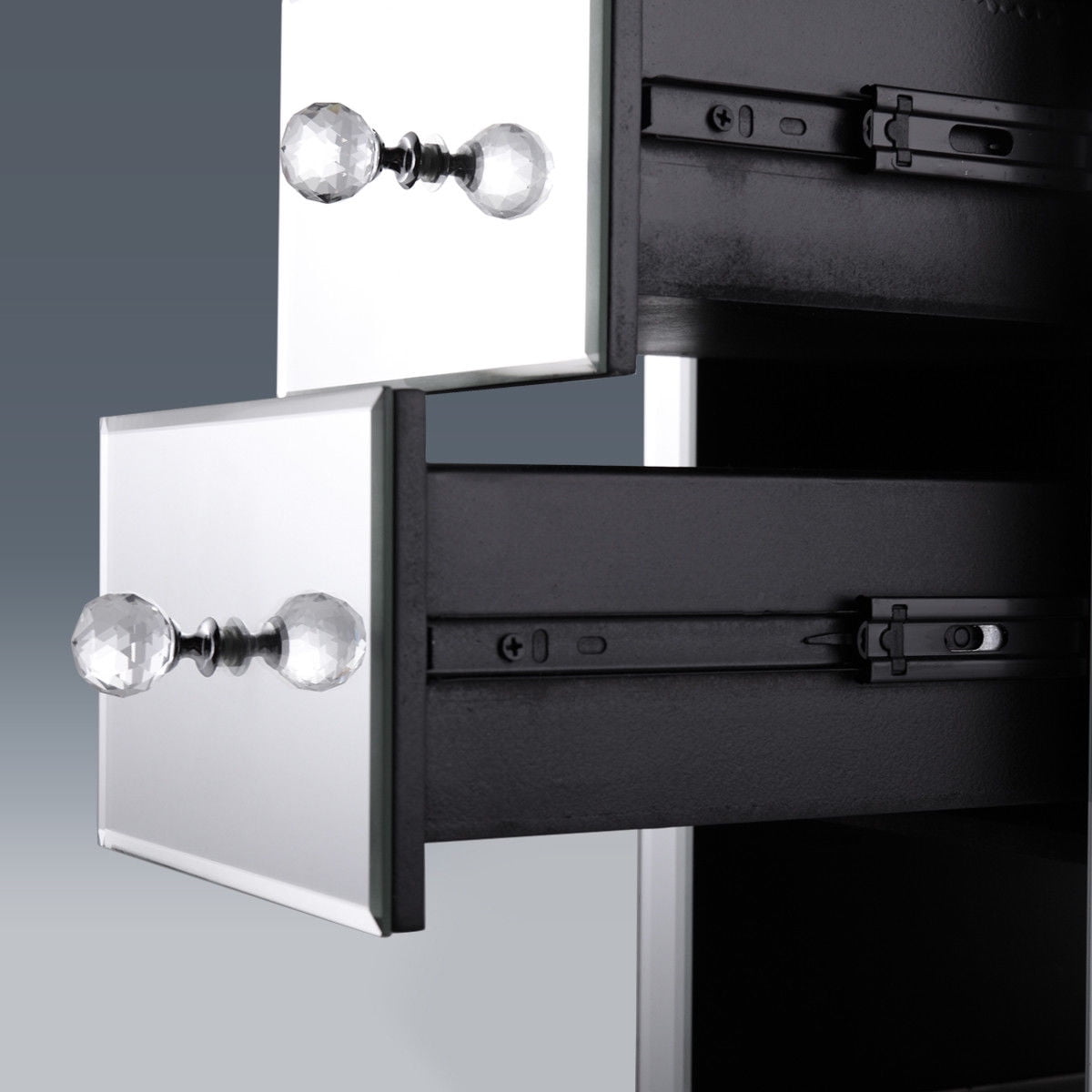 Lowestbest Nightstand w/ 3 Storage Drawer, Mirrored Nightstand Organizer w/ Storage Drawer, End Table Storage Cabinet for Bedroom, Living Room, Dining Room Furniture, Sliver Lowestbest Nightstand w/ 3 Storage Drawer, Mirrored Nightstand Organizer w/ Storage Drawer, End Table Storage Cabinet for Bedroom, Living Room, Dining Room Furniture, Sliver