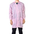 thumbnail image 1 of Overoles antiestáticos unisex ESD abrigo de laboratorio con botones y solapa M Rosa, 1 of 5