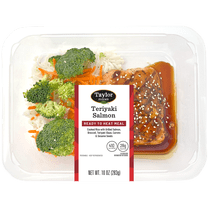 Taylor Farms Teriyaki Salmon, Microwave Ready Single Serve Meal, 10 oz, Fresh