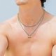 thumbnail image 2 of Collar de acero inoxidable Yashi en capas con colgante de cruz dorado 22 y 24 pulgadas, 2 of 4