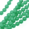 thumbnail image 2 of Czech Glass Pastella Collection, Smooth Round Druk Beads 8mm, 1 Strand, Green Turquoise, 2 of 3