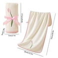 thumbnail image 3 of FEOLGEHLY Decorative Floral Hand Towels for Bathroom 13x 9 inch Tulip Lavender Hand Towels Coral Velvet Absorbent Bath Decor for Spring Yoga Spa Gift, White, 3 of 6