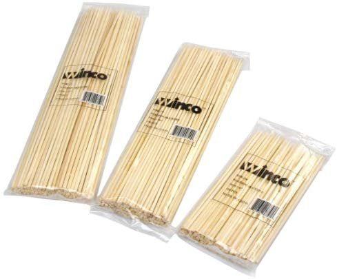 Winco WSK-12 12-Inch Bamboo Skewers 100/PK 