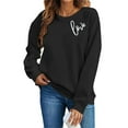 thumbnail image 2 of Fznquz Heart Pullover Sweatshirts for Women Valentines Day 2026 Sweatshirt Black Crewneck Fashion S, 2 of 8