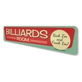 thumbnail image 4 of Billiards Room Gameroom Aluminum Metal Decor Sign - 4x18 inches, 4 of 4