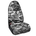 thumbnail image 2 of Chririnla Skull Print Bucket Seat Protector Waterproof Plush Microfiber Car Seat Cover, Washable, 1 Pack, Suitable for Vans and Trucks, 2 of 7