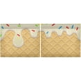 thumbnail image 3 of Ice Cream Kitchen Curtains 2 Panels UV Protected Tier Curtains, Half Window Curtains Kitchen Tiers for Guest Room Bathroom Sink Laundry Room Basement,36 x 27 Inch, 3 of 7