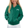 thumbnail image 6 of WAVSUF Girls Fleece Zipper Jacket, Long Sleeve with Pocket Windproof Winter Casual Hooded Jacket 10-12, 6 of 8
