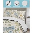 thumbnail image 4 of Quilts King Size, Wildflowers Soft Comforter Bedding Set for Bed, Spring Flowers Plants Farmhouse Pastoral Lightweight Quilted Bedspread with Pillow Cover(2 Pieces) for All Season, 96x106 Inch, 4 of 6