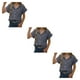 thumbnail image 3 of Jumpingount Camisa de mujer Blusa casual de manga corta con cuello en V con bolsillo Trabajo Playa Vacaciones Verano Top Ropa Accesorios Gris S Gris S 3piezas Jumpingount CBP234834, 3 of 6