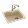thumbnail image 2 of swanstone kssb-2522-051 25-inch by 22-inch single bowl kitchen sink, tahiti sand finish, 2 of 2