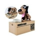 thumbnail image 4 of Kearding Divertida hucha hambrienta comer perro modelo moneda banco caja de ahorro dinero Decoración del hogar marrón negro Kearding JJ14608-05B, 4 of 4