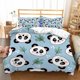 thumbnail image 1 of Juego de Ropa de Cama con Estampado de Panda Edredón Funda Nórdica con Cremallera, Ultra Suave, 1 of 7