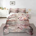 thumbnail image 2 of Cherry Blossom Flamingo Comforter Set Queen Japanese Bedding Comforter Sets For Teen Women Pink Floral Tropical Animal Bedding Set Soft Lightweight Quilt Aesthetics Room Decor, 2 of 7