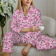 thumbnail image 6 of Balery Cute Watermelon Flamingo Pattern Pajama Sets for Women Long Sleeve 2 Piece Sleepwear Loungewear Sets Soft PJ's with Pockets Long Sleeve Comfy Pj Sets-X-Large, 6 of 7
