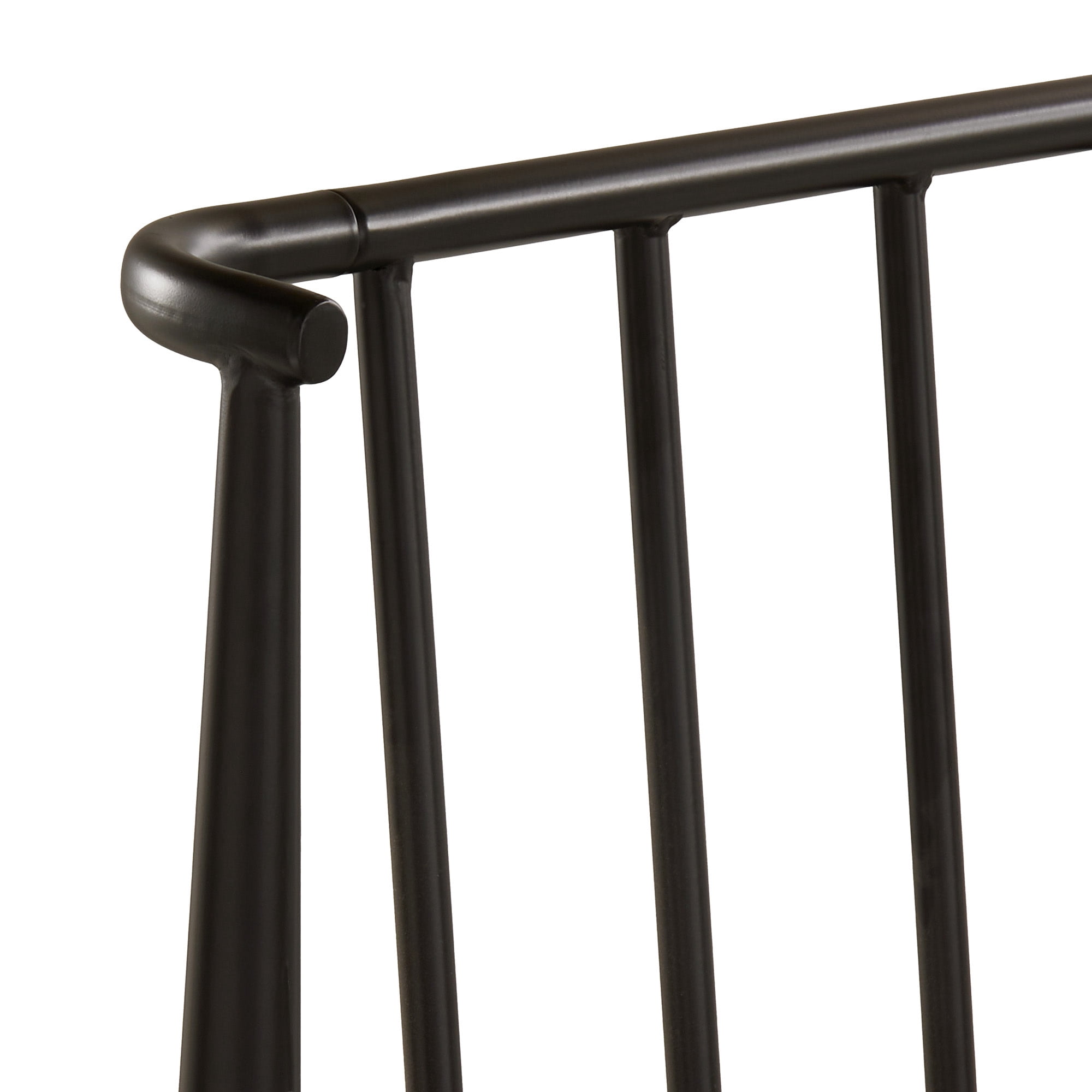 Weston Home Luling Queen Metal Slat Bed, Matte Black