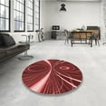 thumbnail image 4 of Ahgly Company Machine Washable Indoor Round Transitional Red Area Rugs, 7' Round, 4 of 7