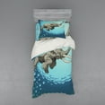 thumbnail image 2 of Ambesonne Animal Bedding Set 4 Pcs, in Tropic Ocean, Queen, Slate Blue Turquoise, 2 of 3