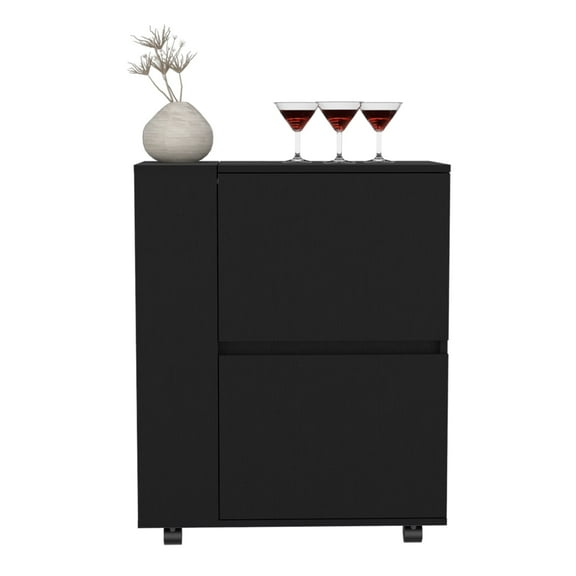 Newboti Furniture Bar Cart Belleville, Living Room, Black 39864