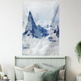thumbnail image 4 of Lake House Decor Tapestry, Scenery of Mountain Summit Magical Scenery Natural Paradise Pattern, Wall Hanging for Bedroom Living Room Dorm Decor, 60W X 80L Inches, Black White , by Ambesonne, 4 of 5